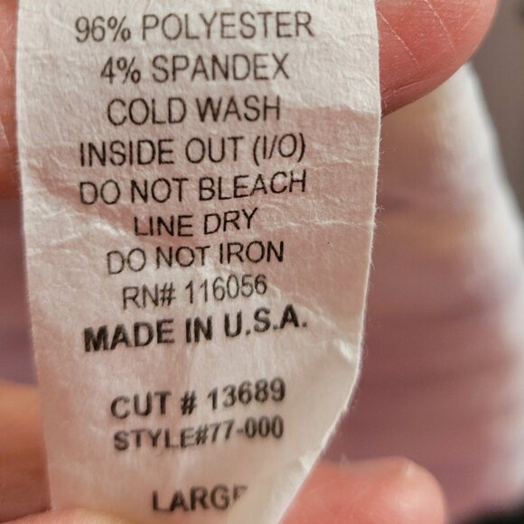 Jess & Jane USA Top Tunic ruffled layers Large floral 3/4 sleeves crescent hem - Picture 8 of 8